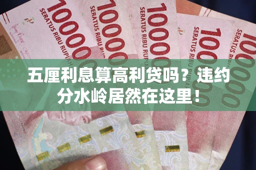 北京五厘利息算高利贷吗？违约分水岭居然在这里！