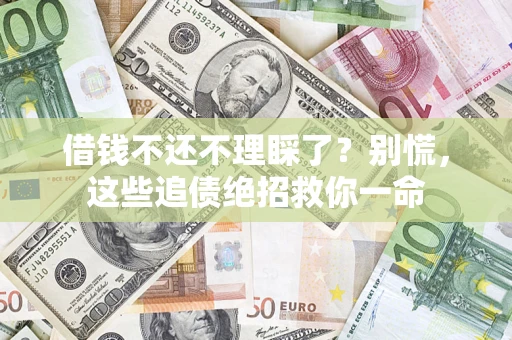北京借钱不还不理睬了？别慌，这些追债绝招救你一命