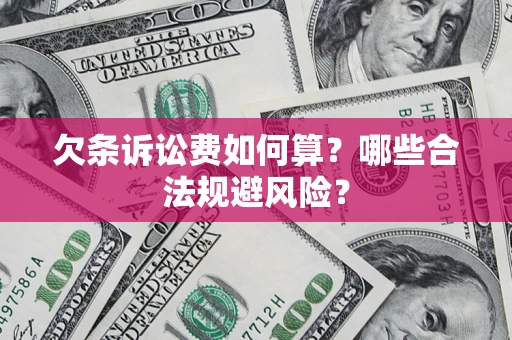 北京欠条诉讼费如何算？哪些合法规避风险？
