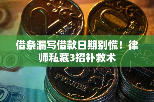 北京借条漏写借款日期别慌！律师私藏3招补救术