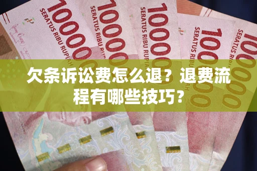 北京欠条诉讼费怎么退？退费流程有哪些技巧？