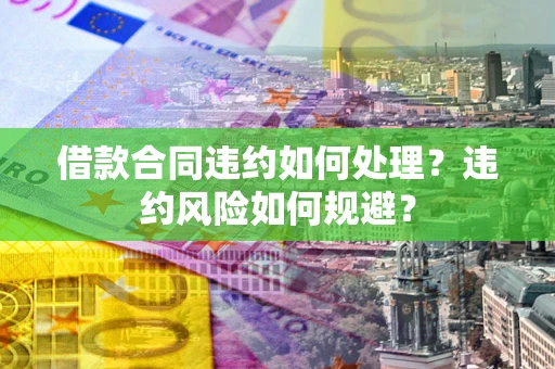 北京借款合同违约如何处理？违约风险如何规避？