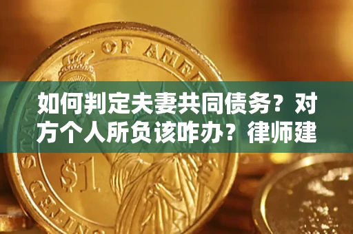 北京如何判定夫妻共同债务？对方个人所负该咋办？律师建议