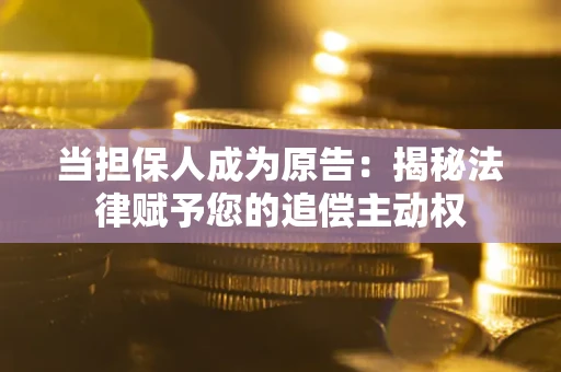 北京当担保人成为原告:揭秘法律赋予您的追偿主动权 北京当担保人成为原告:揭秘法律赋予您的追偿主动权